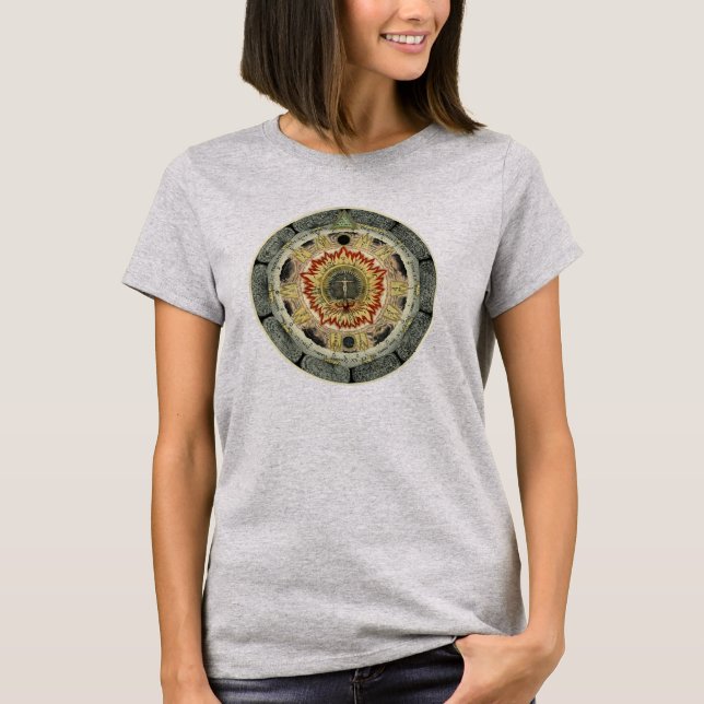 T-shirt Rose cosmique Mandala (Devant)