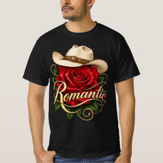 T-shirt rose cowboy romantique | Rouge cowgirl wes