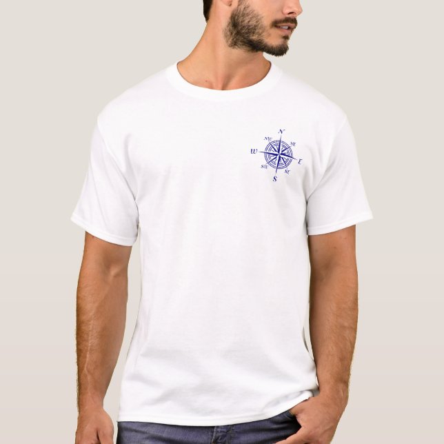 T-shirt Rose de boussole marine (Devant)