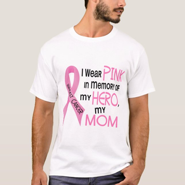 T-shirt ROSE de cancer du sein DANS la MÉMOIRE de MA MAMAN (Devant)