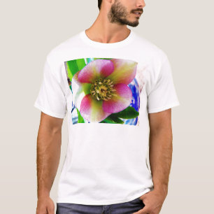 T-shirt Rose de carême rose,