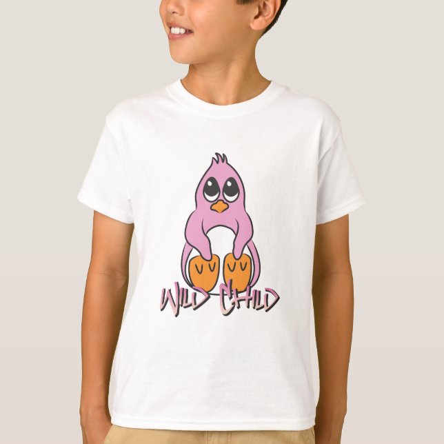 T-shirt Rose de carte de travail de pingouin (Devant)