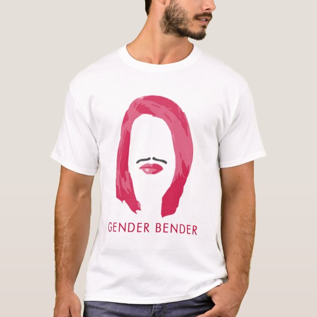 T-shirt rose de cintreuse de genre (Devant)
