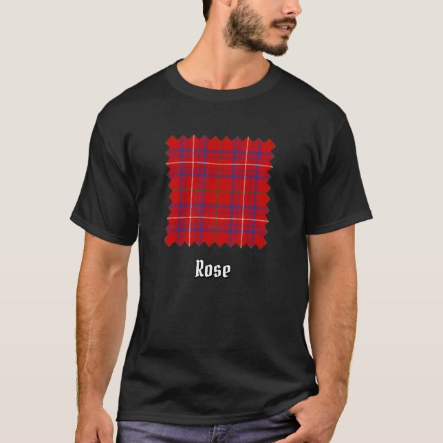 T-shirt Rose de clan Tartan (Devant)