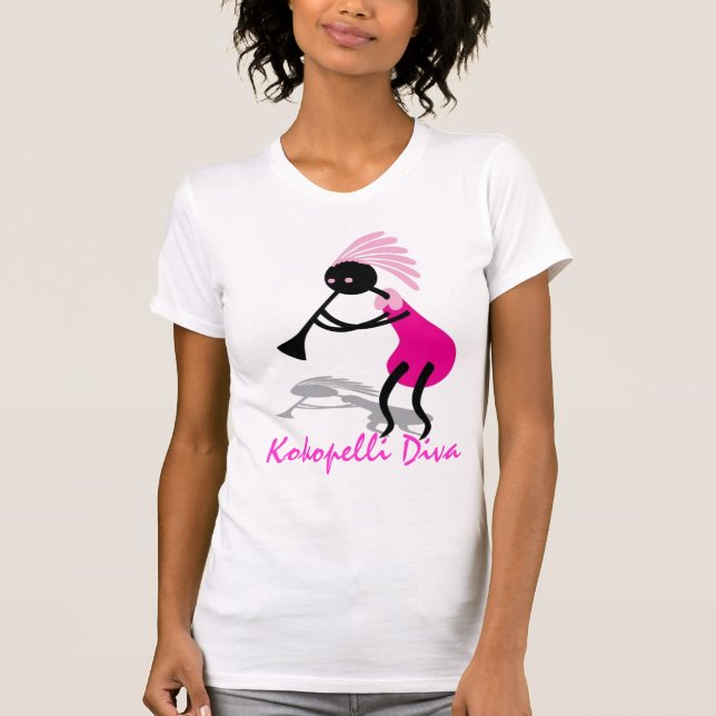 T-SHIRT ROSE DE DIVA DE KOKOPELLI (Devant)
