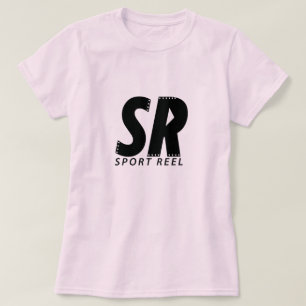 T-SHIRT ROSE DE FEMMES DE SPORTREEL AVEC LE LOGO