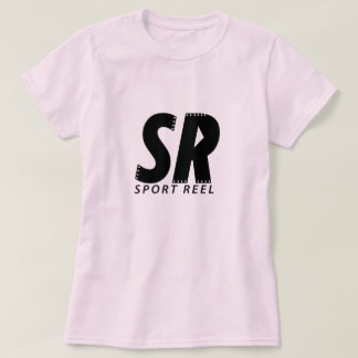 T-SHIRT ROSE DE FEMMES DE SPORTREEL AVEC LE LOGO