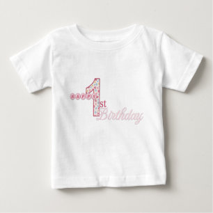 T-shirt rose de joyeux ęr anniversaire