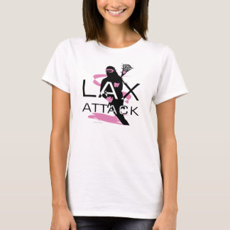 T-shirt rose de LAX Attack2 de filles de lacrosse