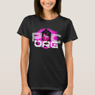 T-shirt rose de logo : Femmes noires
