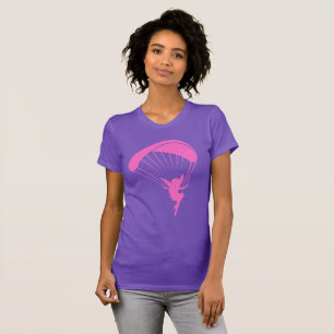 T-shirt rose de lutin de parapentisme
