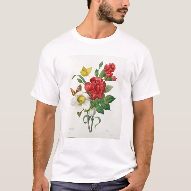 T-shirt Rose de Noël, Helleborus Niger (Devant)