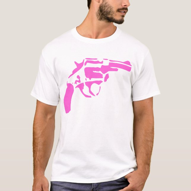 T-shirt rose de pistolet (Devant)