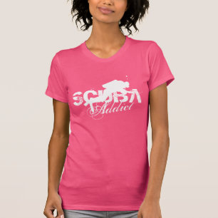 T-shirt rose de plongée à l'air pour des femmes