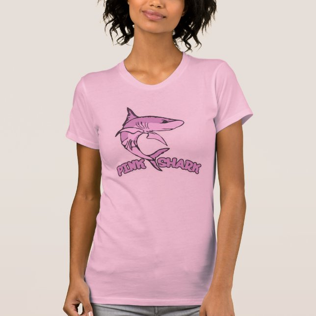 T-shirt rose de requin (Devant)
