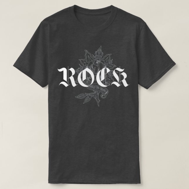 T-shirt rose de roche tatouage design (Design devant)