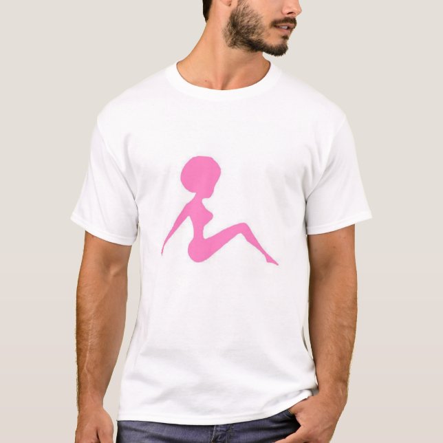 T-shirt rose de silhouette (Devant)