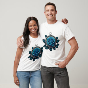 T-Shirt Rose de style tatouage - Symbole de l'amou