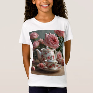 T-shirt Rose de thé chou rose