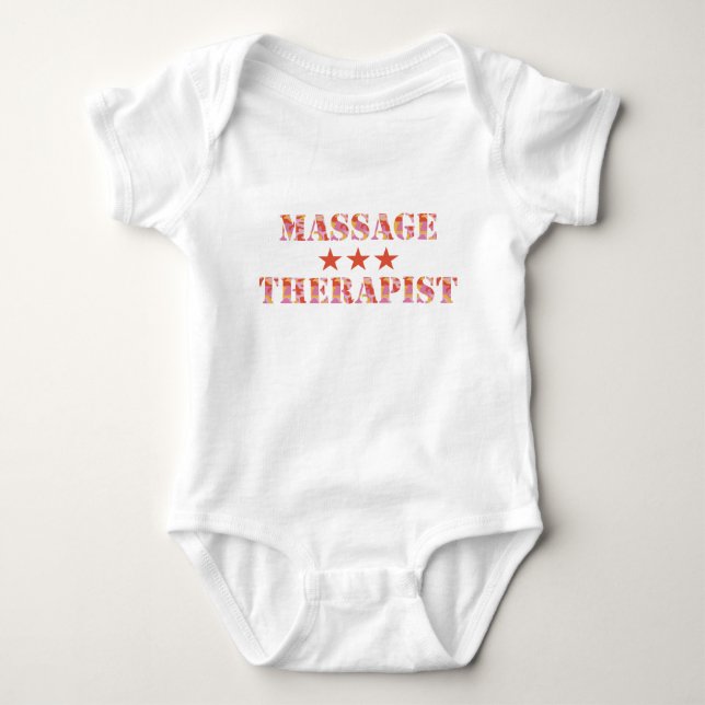 T-shirt rose de thérapeute de massage de Camo (Devant)