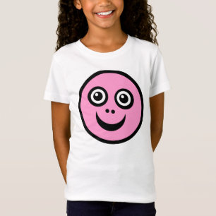 T-Shirt Rose de visage drôle