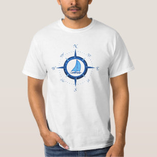 T-shirt Rose de voilier et de boussole