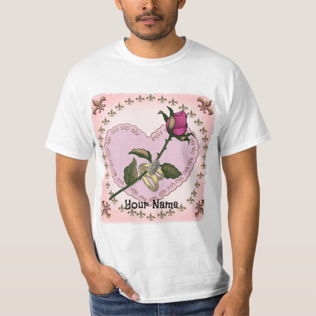 T-shirt Rose des anneaux cardiaques (Devant)