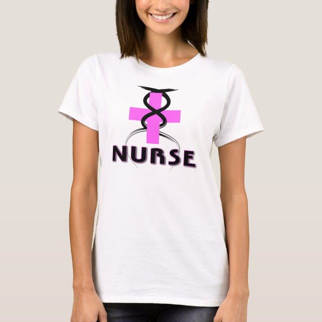 T-SHIRT ROSE D'INFIRMIÈRE (Devant)