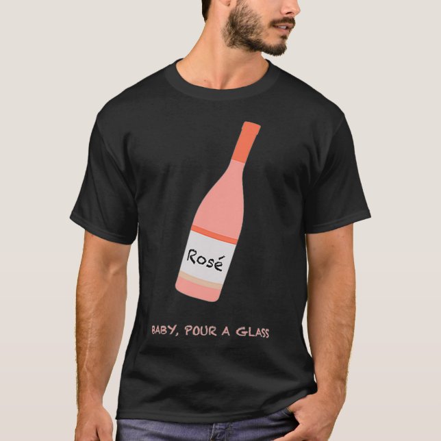 T-SHIRT ROSE DRAG QUEEN MERCH BÉBÉ VERSER UN VERRE (Devant)