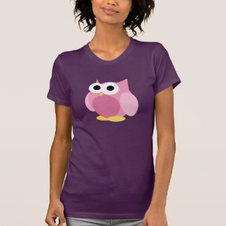 T-shirt rose drôle de hibou