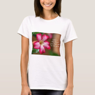 T-shirt Rose du désert Adenium rose Obesum