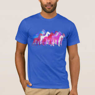 T-Shirt rose du groupe Grand Danois moderne
