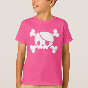T-shirt rose du pirate de l'enfant