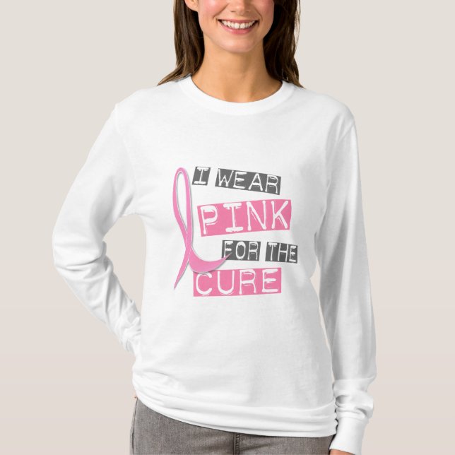 T-shirt Rose d'usage du cancer du sein I pour le (Devant)