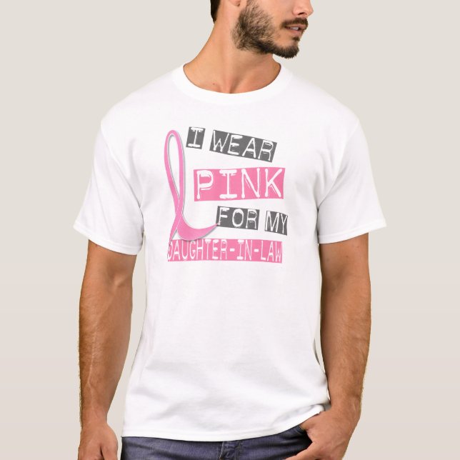T-shirt Rose d'usage du cancer du sein I pour ma (Devant)