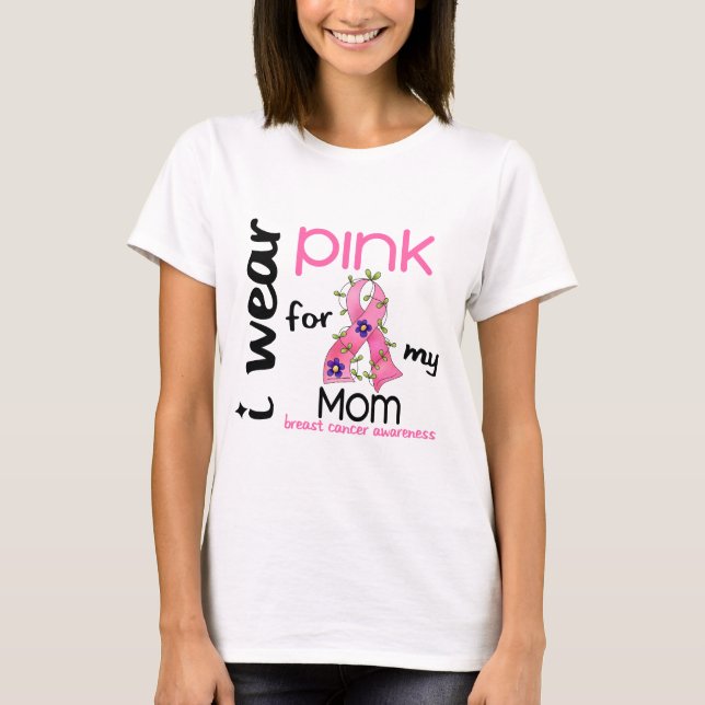 T-shirt ROSE d'USAGE du cancer du sein I POUR MA MAMAN 43 (Devant)