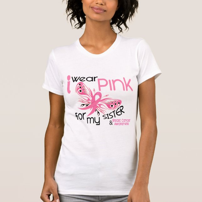 T-shirt ROSE d'USAGE du cancer du sein I POUR MA SOEUR 45 (Devant)