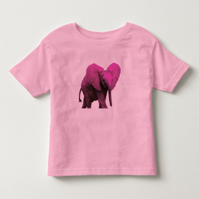T-shirt rose Elephant Toddler (Devant)