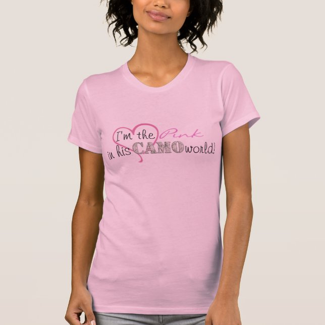 T-shirt Rose en monde de Camo ! (Devant)