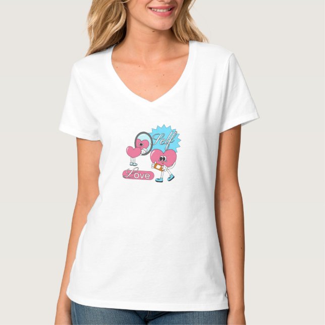 T-shirt rose et bleu super (Imprimer sur (Devant)
