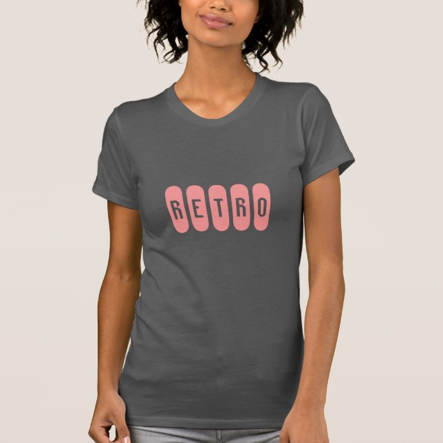 T-shirt rose et gris rétro par Heard_ (Devant)