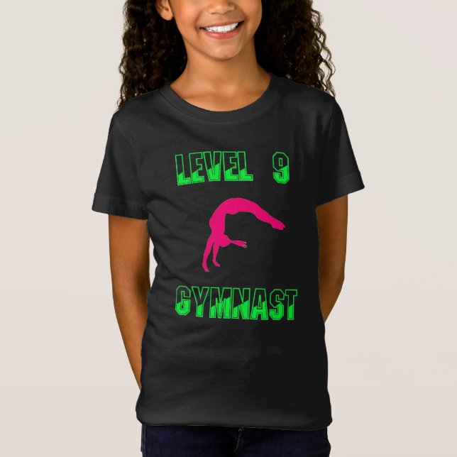T-shirt rose et vert de niveau 9 (Devant)