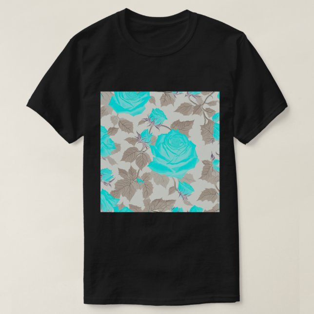 T-shirt Rose Ethereal Blue Ghost V1 (Design devant)
