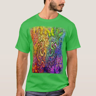 T-shirt Rose Féeries arc-en-ciel