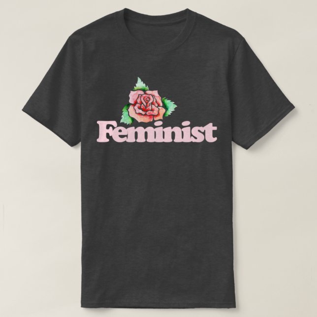 T-shirt Rose féministe (Design devant)
