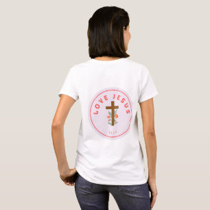T-Shirt Rose Femme Jésus