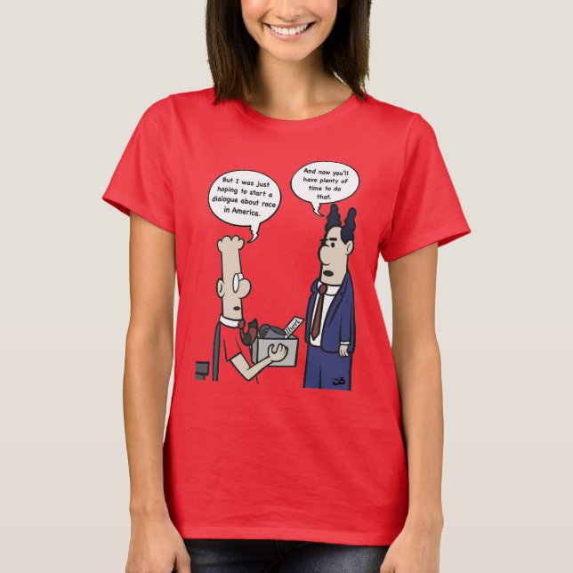 T-shirt rose femme Rant Cartoon (Devant)