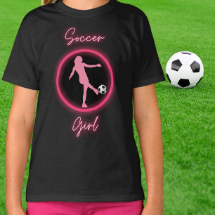 T-shirt rose Fille de football