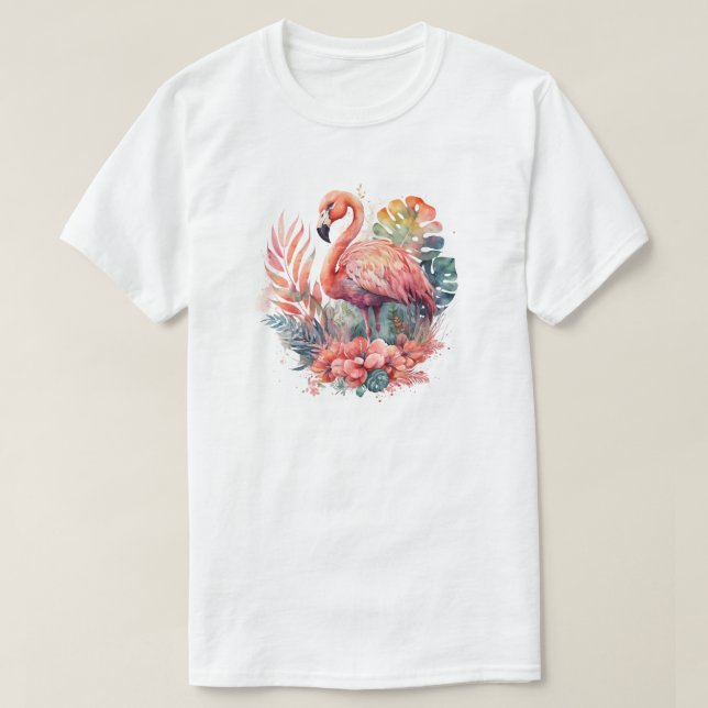 T-shirt rose Flamingo (Design devant)