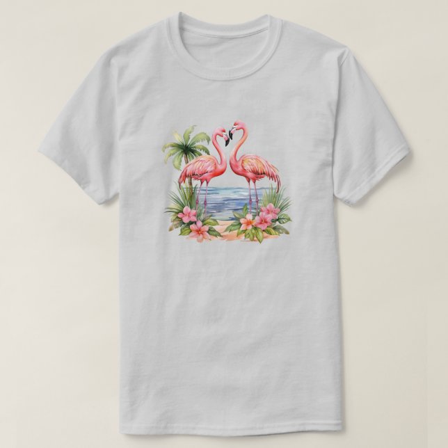 T-shirt rose Flamingo (Design devant)